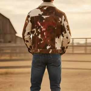 Premium Men Hair On <b>Leather</b> <b>Jacket</b> Comfortable <b>Winter</b> Outerwear Custom Color Durable Design Fashion Collection Wear - Product Image 3