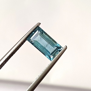 Piedra Preciosa Suelta de Aguamarina Natural, Corte Esmeralda Rectangular, para Joyería, 1.55 Quilates, Azul - Product Image 1