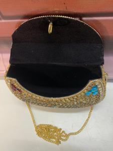 Women's Clutch Bag Metal Inlay <b>Mini</b> Purse Chain Handbag for Evening Party Wedding - Product Image 3