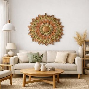 Modern Metal <b>Flower</b> <b>Wall</b> Art Wedding Decor Handmade Hanging Sculpture for Living Room Bedroom Hallway Office - Product Image 2