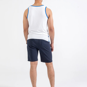 Camiseta sin mangas deportiva informal para hombre, transpirable, absorbente de sudor, lisa, sin mangas, de punto hueco, para deportes. - Product Image 4