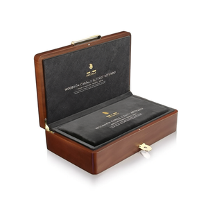 Solid Wood Single Slot Jewelry Organizer <b>Box</b> with Velvet <b>Cushion</b> and Customizable Options - Product Image 1