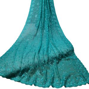 Bollywood Georgette Sari Collection para adultos Hilo hermoso y trabajo de piedra Swarovski con blusa - Product Image 1