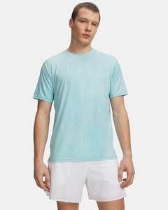 เสื้อยืดคอกลมแขนสั้นผู้ชาย สีฟ้าอ่อน ทรงปกติ ผ้าฝ้ายถัก 100% สไตล์ฮิปฮอป ลำลอง ระบายอากาศได้ดี - Product Image 1