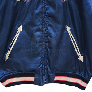 Chaqueta Sukajan Premium de Invierno para Hombre, Estilo Urbano, Cuello Alto, Logotipo Frontal, Tela Satinada Suave con Bordado, Ajuste Cómodo - Product Image 6