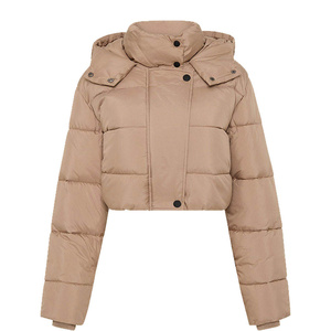 Women Casual wear <b>Cropped</b> <b>Puffer</b> <b>Jacket</b> Women Women's Short Padded Outerwear Padded construction OEM ODM Supplier Private Label - Product Image 4