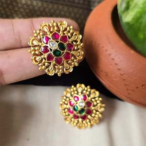 Fine Dangle Jadau Earrings Fashion Jewellery - Product Image 2