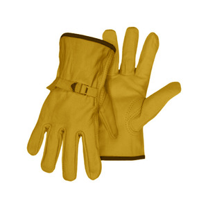 Gants de sécurité robustes, durables, antistatiques, réfléchissants, respirants, en cuir de chèvre, avec poignet réglable, usage général - Product Image 6