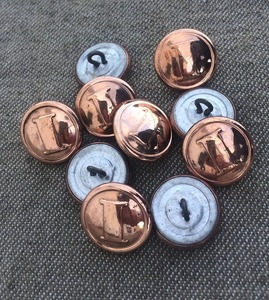 Customized Brass <b>Button</b> for Flute Band Uniform tactical Brass Shank coat <b>Buttons</b> with gold color OEM service - Product Image 5