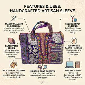 Patchwork recycled embroidered <b>bags</b> OEM wholesale manufacturer for custom bulk orders and worldwide exports. - Product Image 6