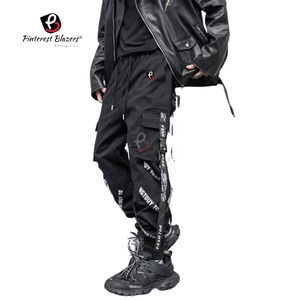 Pantalon en ruban Tech Wear Pantalon en ruban noir pour homme Streetwear Pantalon en ruban décontracté pour homme Fabriqué pour les États-Unis - Product Image 2