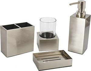 Antique Metal Bathroom Set Designed For Classic <b>Interiors</b> Enhancing Washroom Organization With Timeless Decorative Appeal - Product Image 1