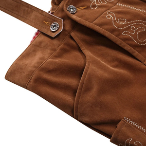 Wholesale Custom Men's Bavarian Leather Traditional German Lederhosen Solid High Quality Embroidery for Cultural Festivals Mid - Product Image 4