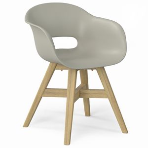 Set di 2 sedie da pranzo per esterni Kona in plastica color tortora, comode ed eleganti - Product Image 4