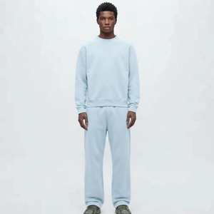 Ensemble de survêtement pour homme sur mesure, col rond, manches longues, coupe ample, sweat-shirt et pantalon de survêtement décontractés avec poches latérales - Product Image 5