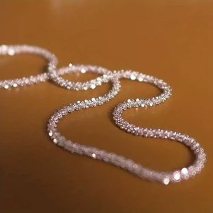 2 Pezzi Collana con Catena Base Placcata Argento 925, Catena a Osso con Chiusura, Elegante e Versatile, Ipoallergenica, Collane con Catene Sottili - Product Image 1