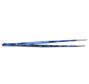 Pince de cuisine longue en acier inoxydable, idéale pour la mise en assiette des chefs et la préparation des plats, motif camouflage bleu - Product Image 1