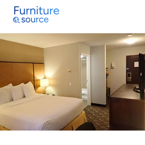 Casegoods modernes MDF mélamine finition durable écologique en bois appartement chambre à coucher hôtel meubles OEM approvisionnement direct d'usine - Product Image 1