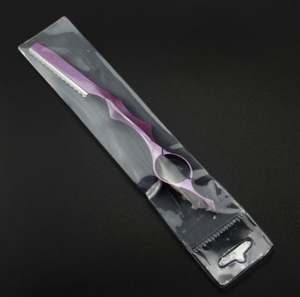 Hair Cutter Metal Single <b>Edge</b> Blade Straight Carbon Steel Safety Razor with <b>Rubber</b> Handle Right-Handed for Hair Thinning - Product Image 6