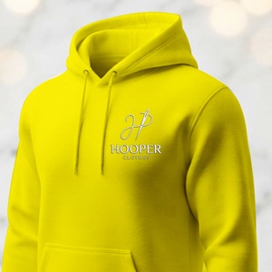 เสื้อฮู้ดสีเหลืองแนวสตรีทแฟชั่นสุดฮิต ดีไซน์และผ้าคุณภาพดี มีจำหน่าย พร้อมบริการสกรีนโลโก้ตามต้องการ - Product Image 1