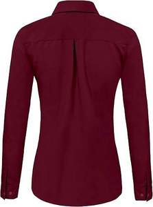 Camisas de Vestir Personalizadas para Mujer, Manga Larga, Blusas de Oficina Casuales, Ecológicas, Transpirables, 100% Algodón, Silueta Recta - Product Image 4