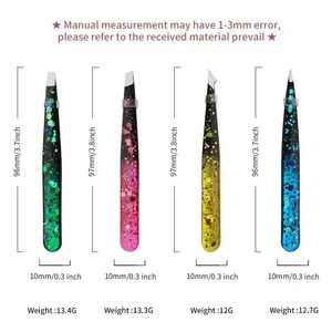 Juego de Pinzas para Pestañas con Diseño de Galaxia Colorido, Punta Suave de Acero Inoxidable de Precisión para Extensión de Pestañas - Product Image 3
