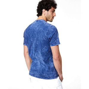 T-shirt personnalisé pour homme 100% coton, lavé à l'acide, écologique, respirant, coupe classique, impression de logo personnalisée, service OEM personnalisé - Product Image 2