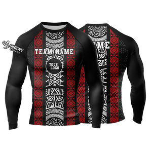 Rashguards personnalisés de haute qualité, respirants, à manches longues, MMA unisexe, avec séchage rapide, en Spandex/Polyester et logo personnalisé - Product Image 3