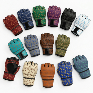 Guantes de Sparring con Diseño Personalizado Impreso en Toda la Superficie, Equipo de Protección de Medio Dedo para Artes Marciales, Boxeo, BJJ NO GI - Product Image 1
