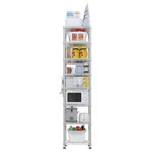 Scaffalatura Metallica a 8 Ripiani per Carichi Pesanti, Unità di Stoccaggio con Ruote, 180 cm di Altezza, Capacità 600 kg, Certificata NSF, Regolabile per Garage - Product Image 2