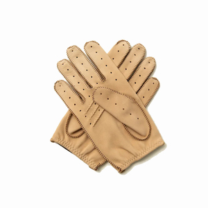 Gants de conduite en cuir perforé respirants unisexes pour la course automobile avec sangle de poignet réglable pour le sport et les activités de plein air à prix abordable - Product Image 5