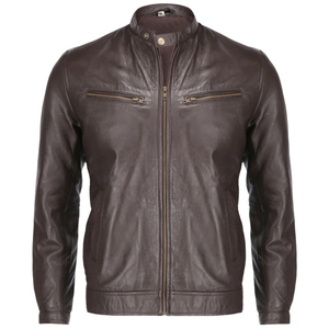 เสื้อแจ็คเก็ตหนัง PU แท้สำหรับผู้ชาย แฟชั่นสตรีทแวร์ รับผลิตแบบ OEM ODM สร้างแบรนด์ได้ตามต้องการ สำหรับผู้ซื้อขายส่งทั่วโลก - Product Image 1