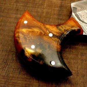 Custom Handmade Damascus Steel <b>Craft</b> <b>Tool</b> T-Handle Leather Cutting Knife Resin Handle EDC Gift - Product Image 4