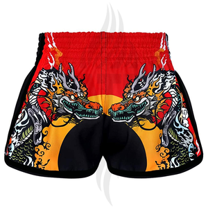 Pantalones Cortos de Boxeo Elásticos y Transpirables de Satén 100% Poliéster para Entrenamiento de Kickboxing, MMA y Artes Marciales - Product Image 4