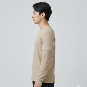 เสื้อยืดวาฟเฟิลแขนถอดได้ OEM สำหรับผู้ชาย คอกลม เสื้อยืดวาฟเฟิลฤดูร้อน เสื้อยืดวาฟเฟิลแขนถอดได้สำหรับผู้ชาย - Product Image 2