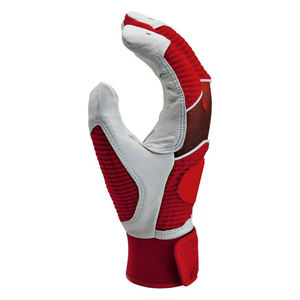 Nouveaux gants de softball pour jeunes, couleur blanc et rouge, ajustement confortable, en cuir, avec sangles. - Product Image 5