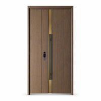 Porte d'entrée extérieure de sécurité de 2250 mm de haut avec caméra 2MP, accès intelligent, battant vers l'extérieur, charnière dissimulée, pour projets immobiliers
