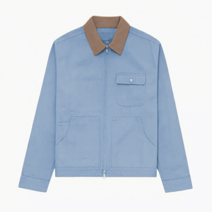 Vintage Canvas <b>Jacket</b> For Men With Custom Embroidery Canvas <b>Chore</b> Work <b>Jacket</b> With Front Button Closure - Product Image 1
