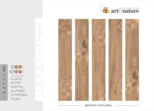 กระเบื้องพอร์ซเลนลายไม้แบบด้าน ขนาด 20x120 ซม. ออกแบบมาเพื่อรองรับการจัดวางแบบยาวและพื้นผิวภายในที่เรียบง่าย - Product Image 2