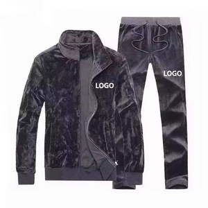 Conjunto Deportivo de Terciopelo para Hombre y Mujer, Chaqueta y Pantalones Deportivos, Color Rojo, Ecológico - Product Image 1