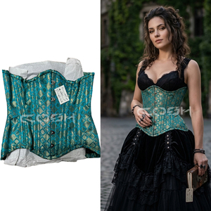 <b>Underbust</b> Steelboned Waist Training And Fashion Wear Brocade Corset | Premium Quality Corsets Manufacturer - Product Image 4