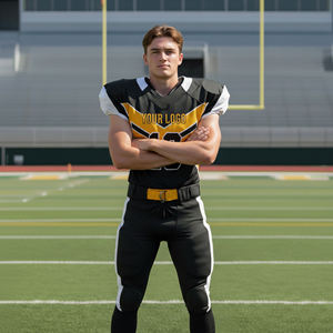 Uniformes de football américain imprimés de qualité supérieure, style américain tendance, respirants, 100% polyester - Product Image 3