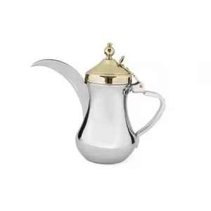 Cafetera Árabe Tradicional de Oriente Medio, Dallah, de Latón y Acero Inoxidable, Tetera para Servir Café, Decoración de Lujo para el Hogar y la Cocina - Product Image 1