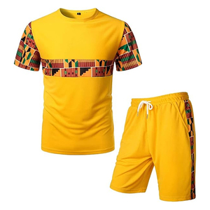 Ensemble décontracté sportif homme fait main, short et t-shirt à manches courtes, collection été, vente en gros - Product Image 1