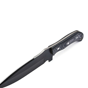 Cuchillo de Caza Hecho a Mano de Acero Inoxidable, Cuchillo de Hoja Fija Afilada para Camping, Supervivencia al Aire Libre y Bushcraft, con Funda de Cuero Resistente - Product Image 2