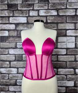 Corset Vintage Femme Overbust Sexy en Cuir Écologique Respirant pour Grandes Tailles, Effet Amincissant et Contrôle Moyen du Ventre - Product Image 1