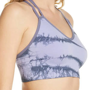 Sujetador deportivo de fitness para mujer, de alto impacto, con relleno, tirantes ajustables, malla transpirable, sin costuras, para yoga, running, gimnasio, entrenamiento, ropa deportiva frontal - Product Image 4