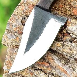 Couteau à dépecer artisanal personnalisé avec manche en acier forgé 1095 et manche en bois de wengé, 7 pouces, étui en cuir, OEM ODM - Product Image 3
