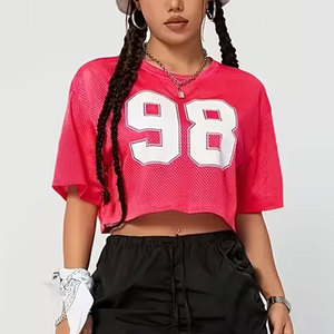 เสื้อฟุตบอลครอปสำหรับผู้หญิงน้ำหนักเบา เนื้อผ้านุ่มสบาย ชุดกีฬาทันสมัยสำหรับออกกำลังกายและวิ่ง - Product Image 1