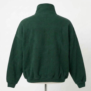 Sudadera Personalizada Premium de Alta Calidad, Color Verde Bosque, con Cierre de Media Cremallera |   Sudadera de Cuello Alto en Felpa de Algodón de 450 g/m² |   Ropa Urbana de Lujo OEM - Product Image 3